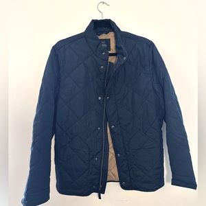 Navy Blue Quilted Coat